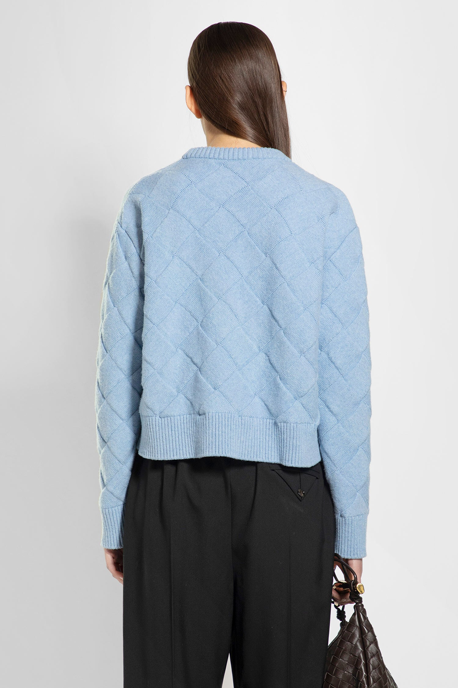 BOTTEGA VENETA WOMAN BLUE KNITWEAR