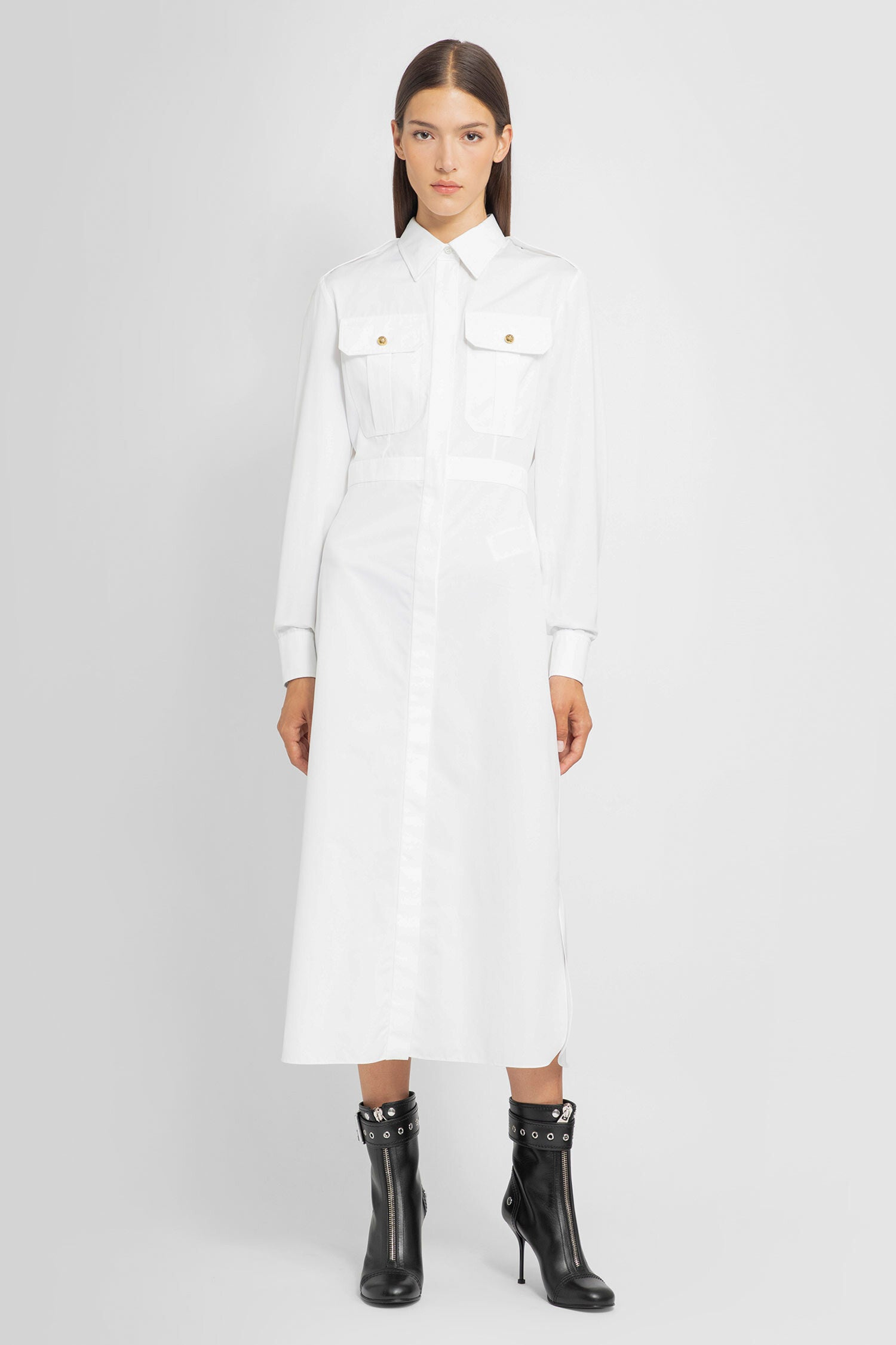 ALEXANDER MCQUEEN WOMAN WHITE DRESSES