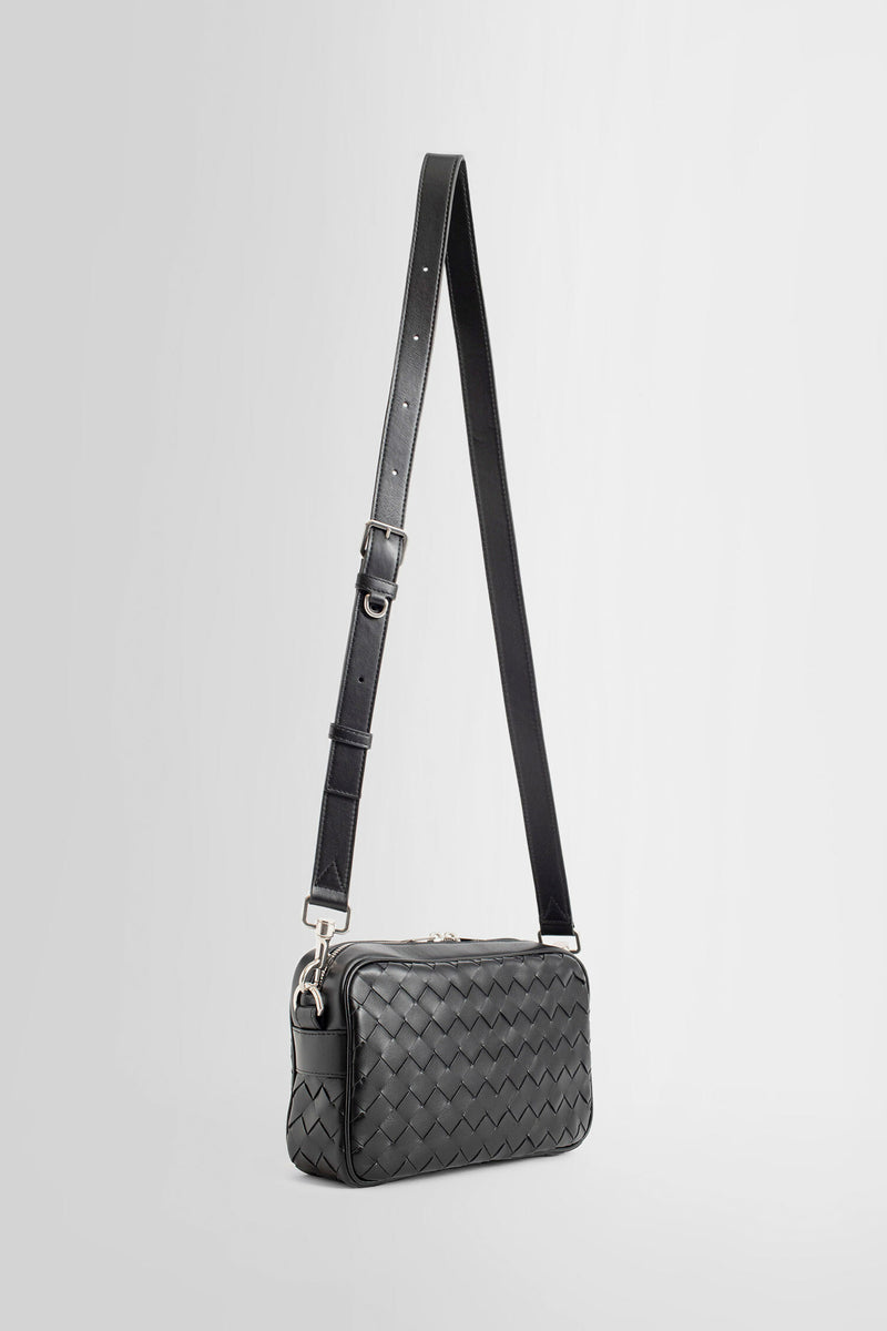 Bottega Veneta Intrecciato Shoulder Bag - Black Shoulder Bags