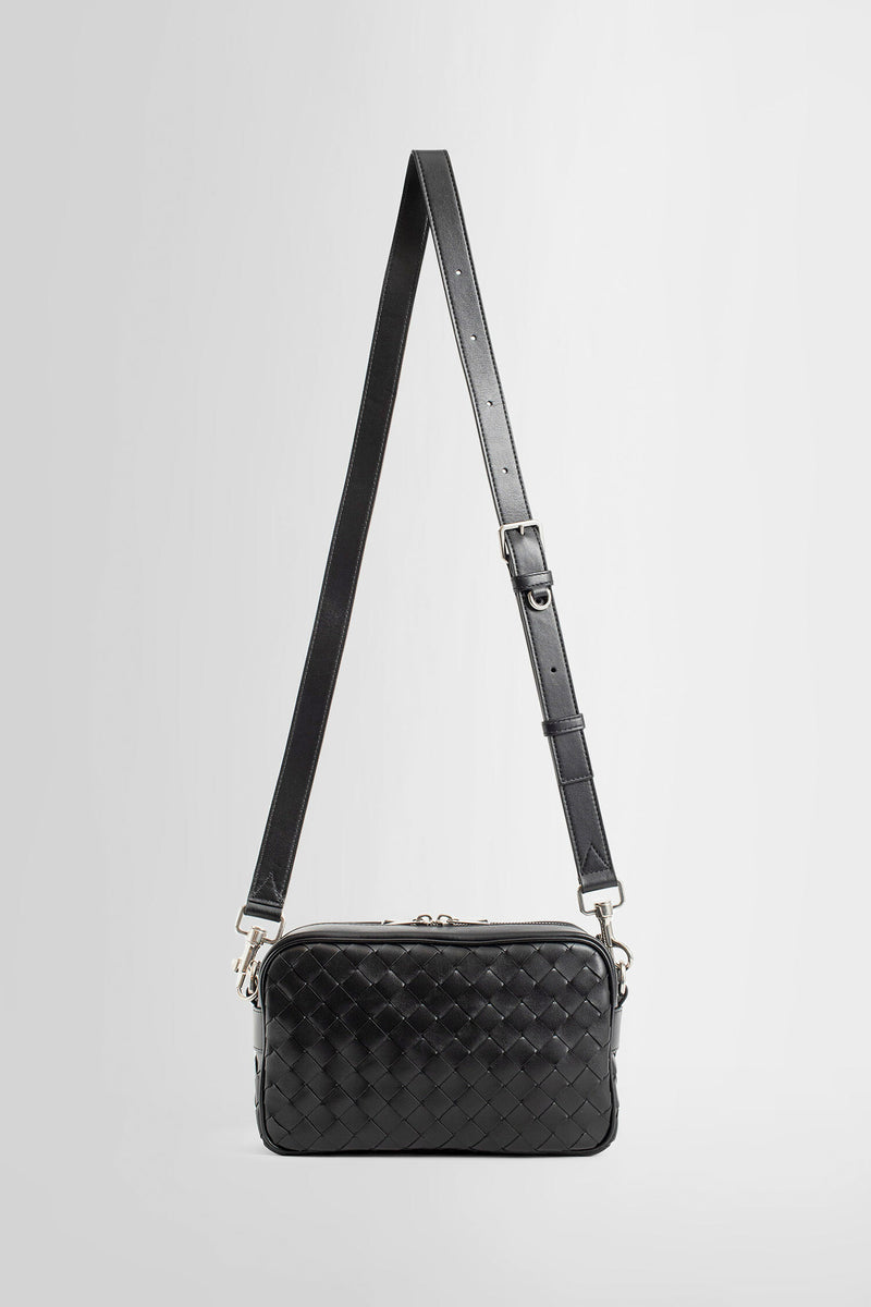 Bottega Veneta Intrecciato Shoulder Bag - Black Shoulder Bags