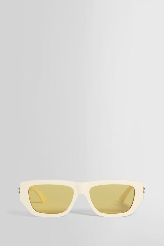 BOTTEGA VENETA MAN OFF-WHITE EYEWEAR