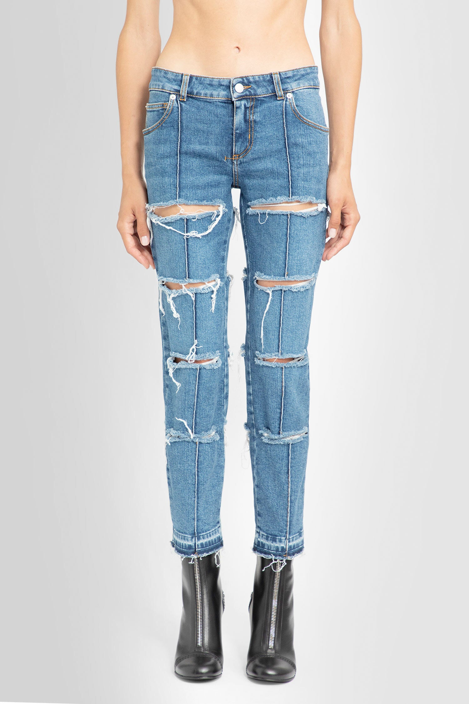 ALEXANDER MCQUEEN WOMAN BLUE JEANS