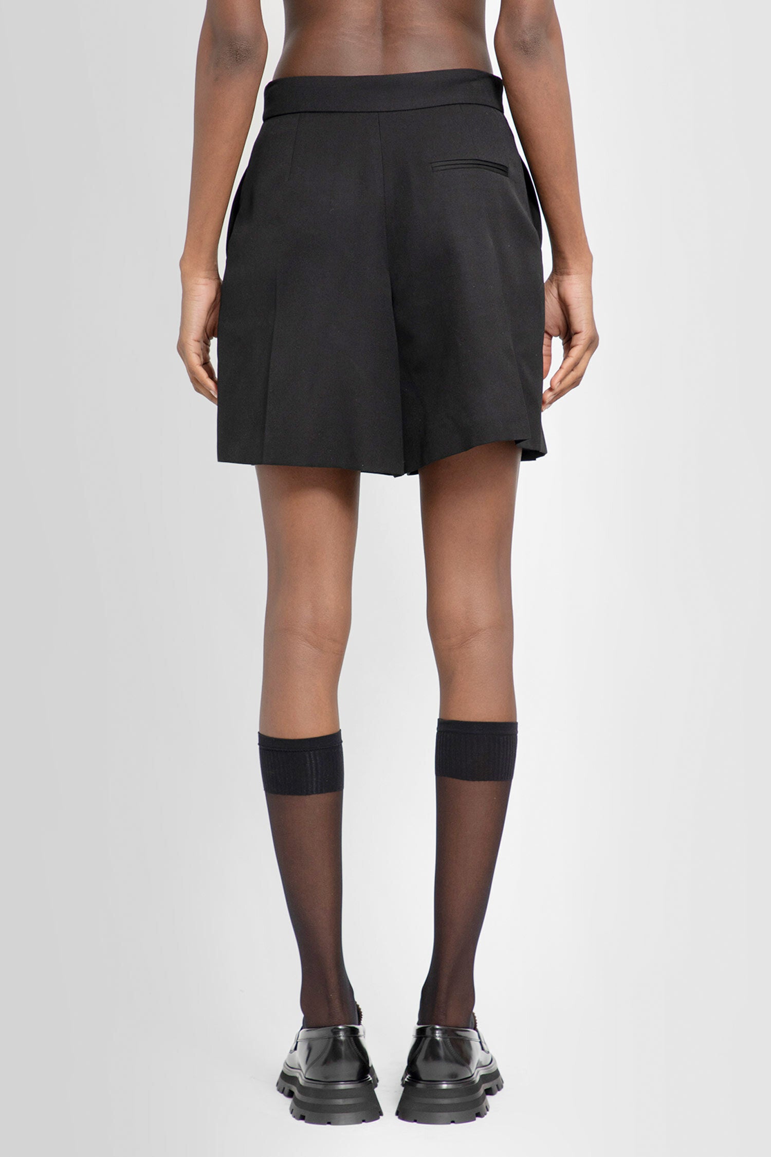 ALEXANDER MCQUEEN WOMAN BLACK SHORTS