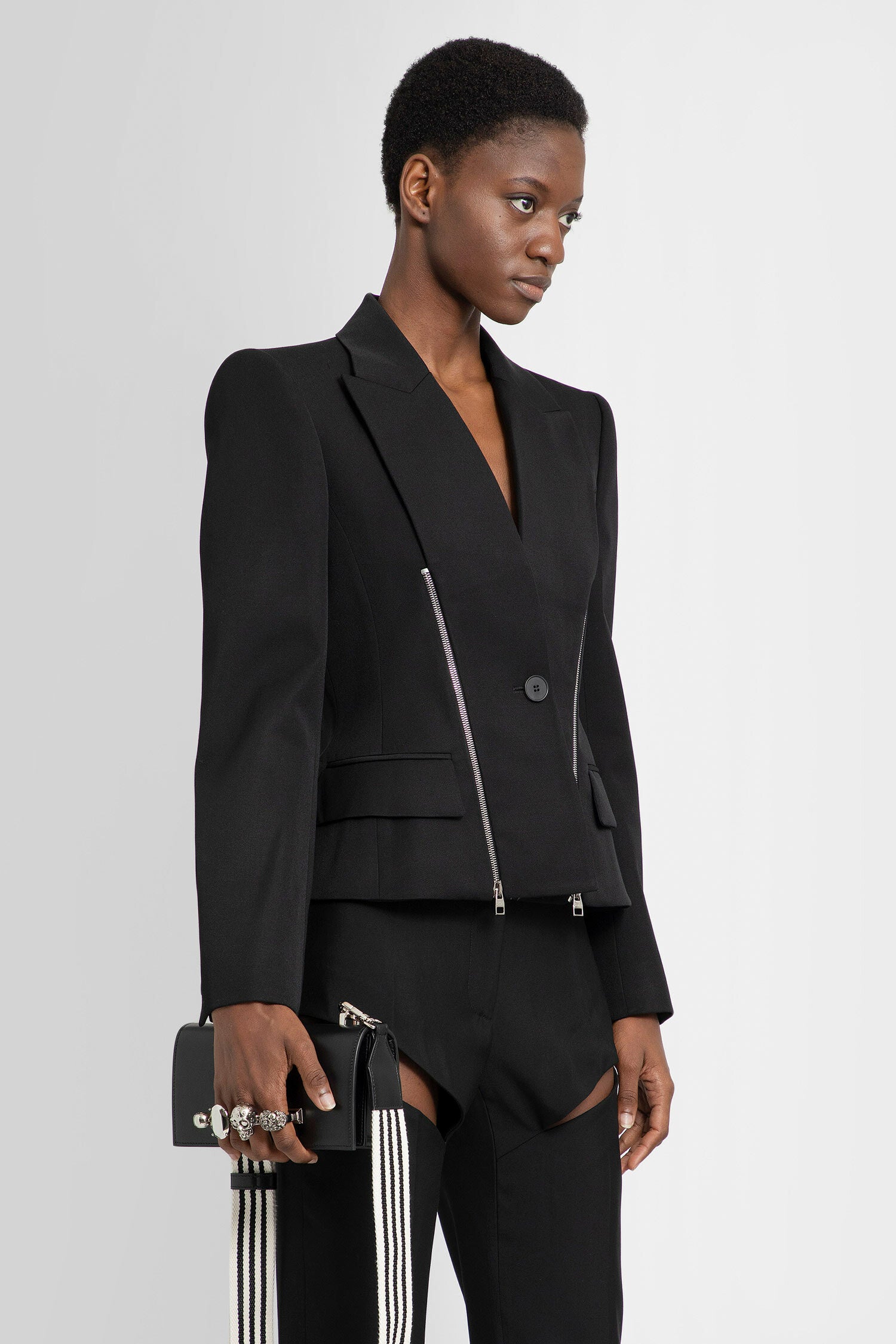 ALEXANDER MCQUEEN WOMAN BLACK BLAZERS