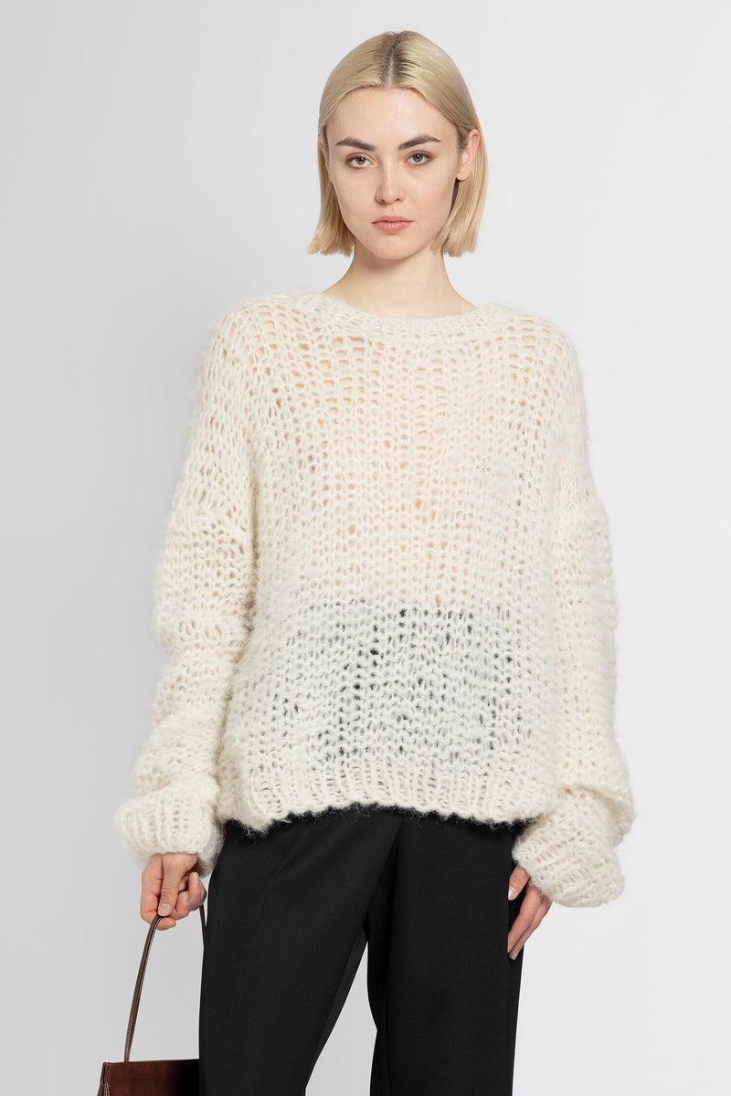 THE ROW WOMAN OFF WHITE KNITWEAR