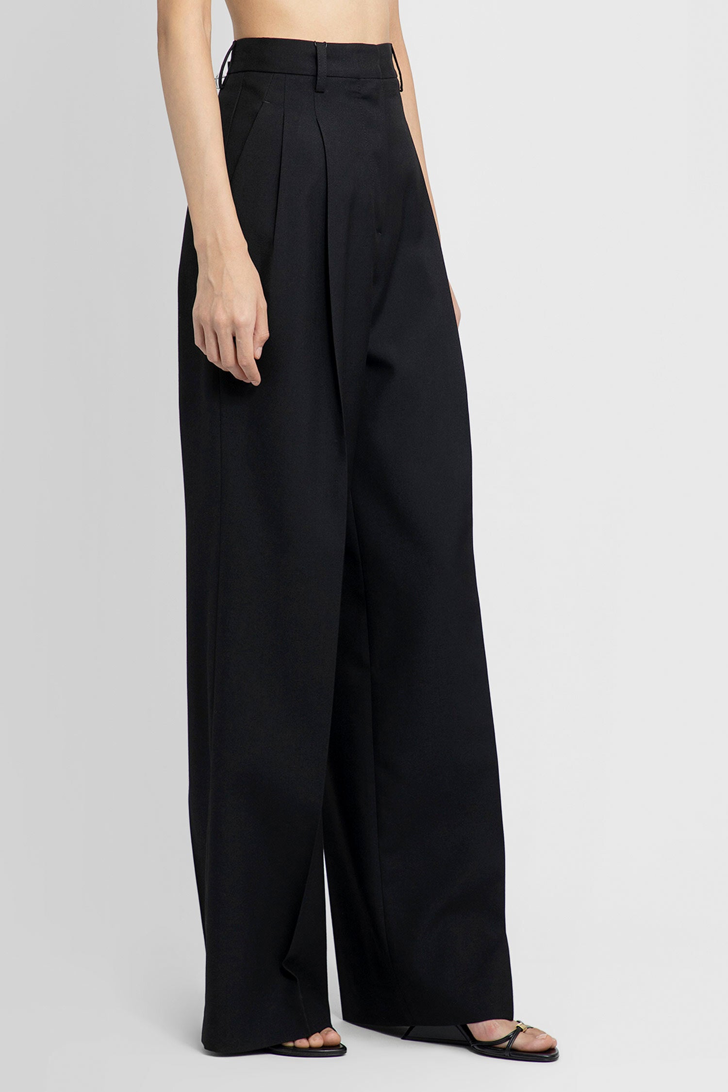 BURBERRY WOMAN BLACK TROUSERS