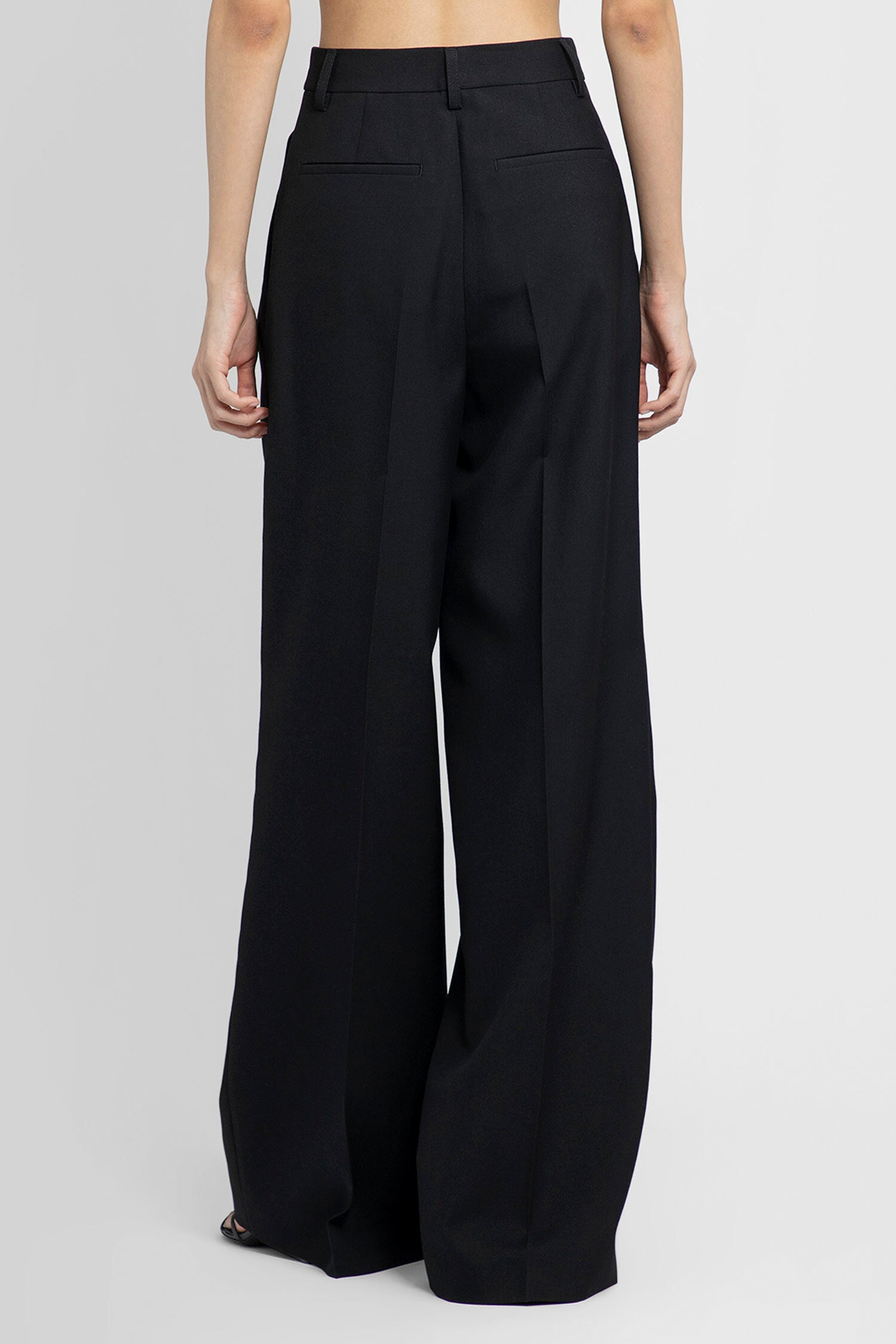 BURBERRY WOMAN BLACK TROUSERS