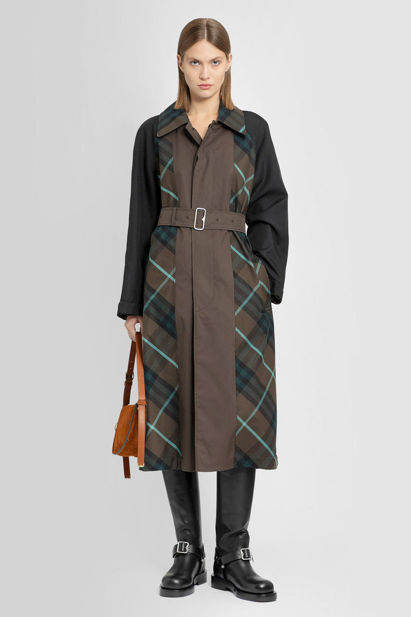 Burberry Check Reversible Trench Coat in Green - Burberry