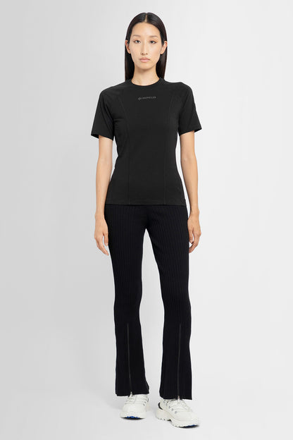 MONCLER WOMAN BLACK T-SHIRTS & TANK TOPS