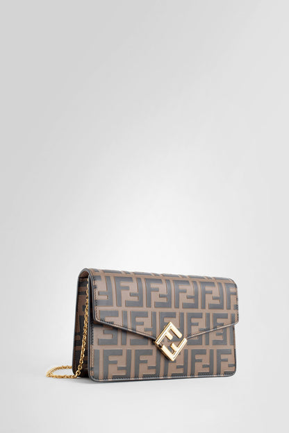 FENDI WOMAN BROWN SHOULDER BAGS