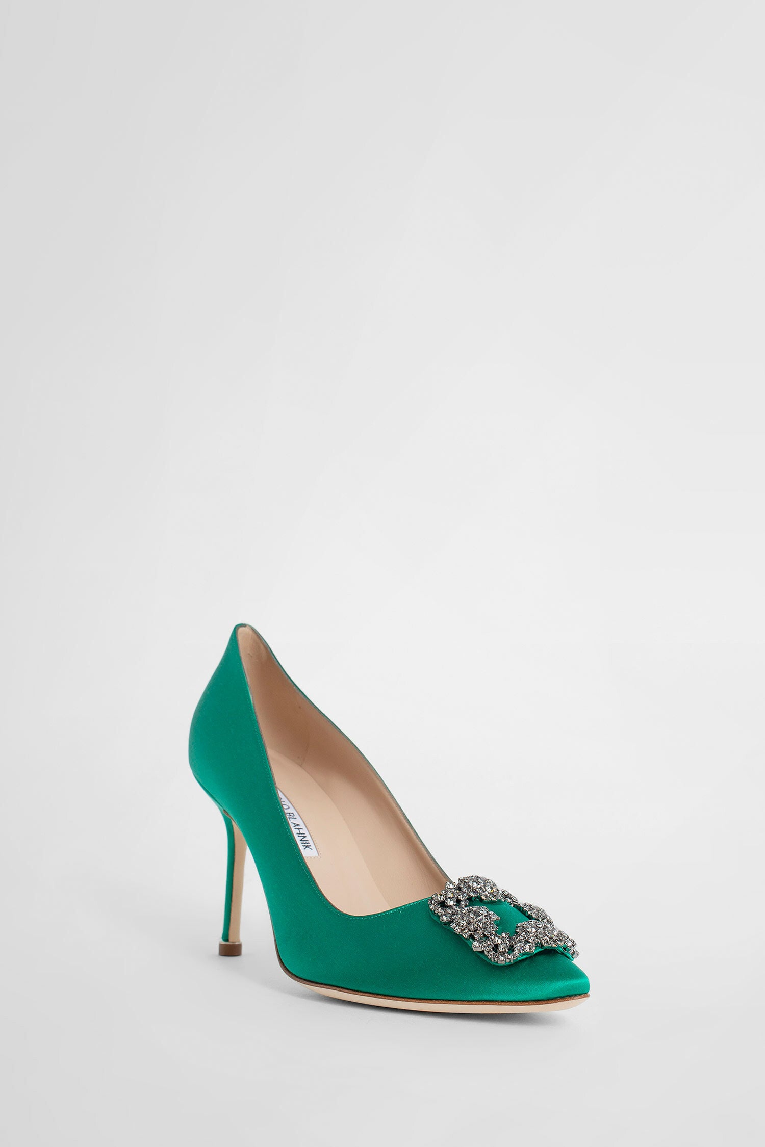 MANOLO BLAHNIK WOMAN GREEN PUMPS