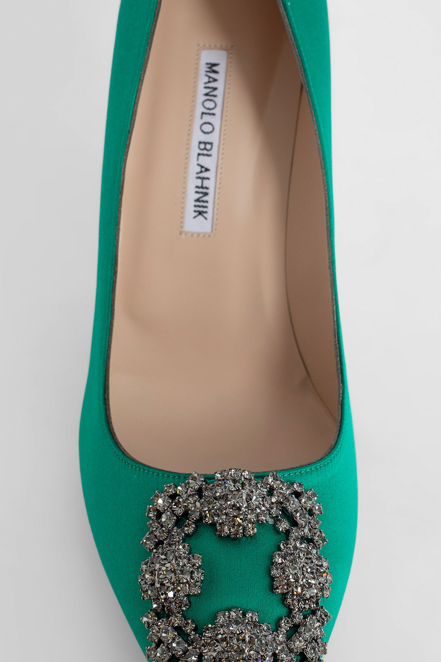 MANOLO BLAHNIK WOMAN GREEN PUMPS