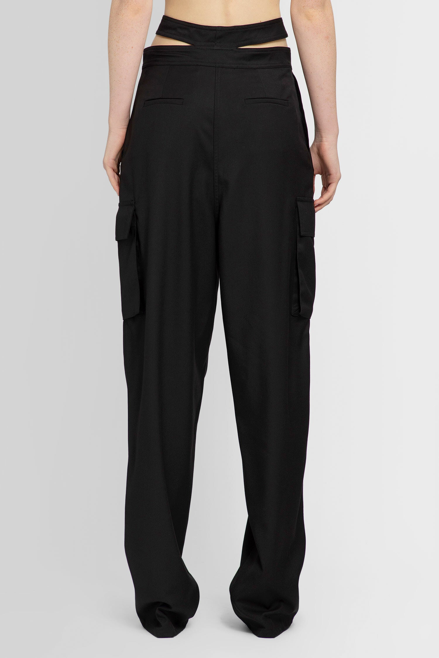 ANDREADAMO WOMAN BLACK TROUSERS