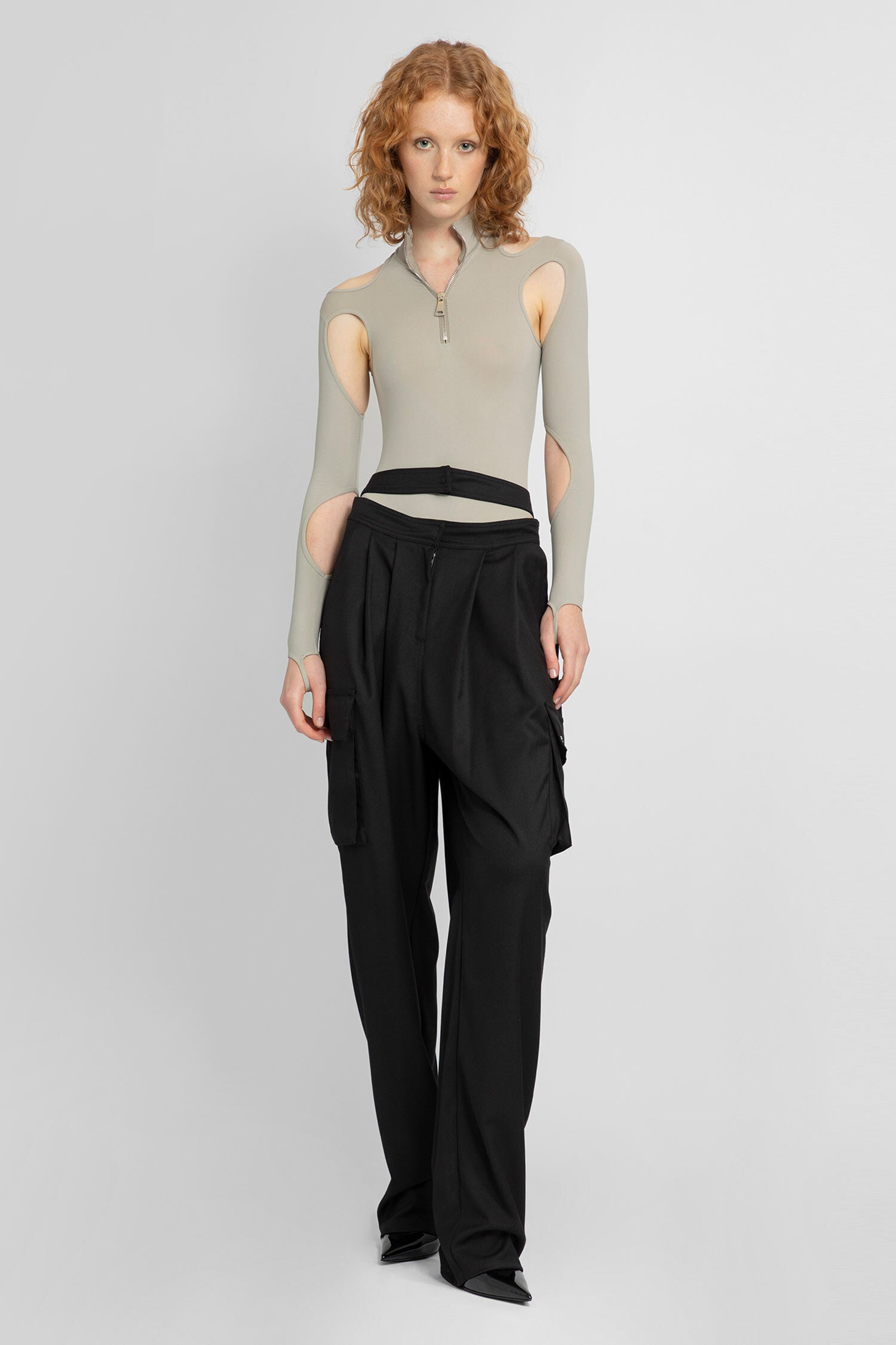 ANDREADAMO WOMAN BLACK TROUSERS