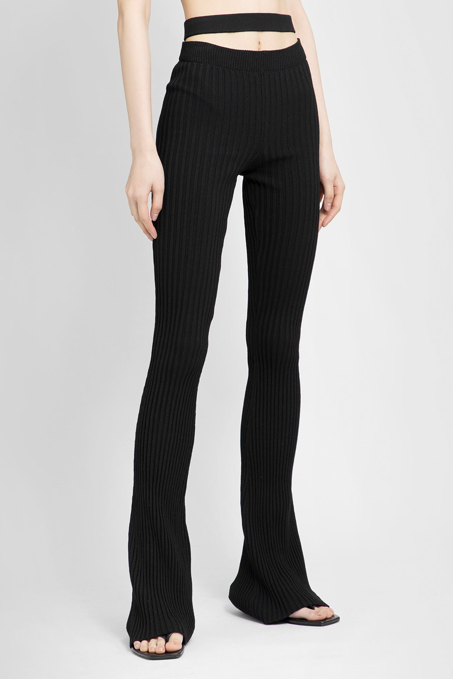 ANDREADAMO WOMAN BLACK TROUSERS