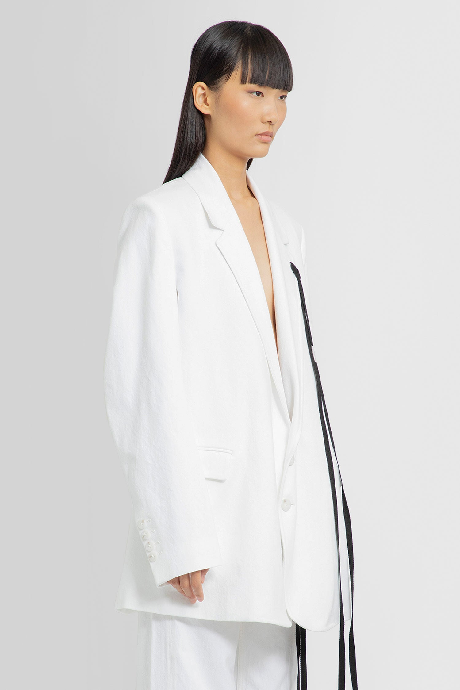 ANN DEMEULEMEESTER WOMAN WHITE BLAZERS