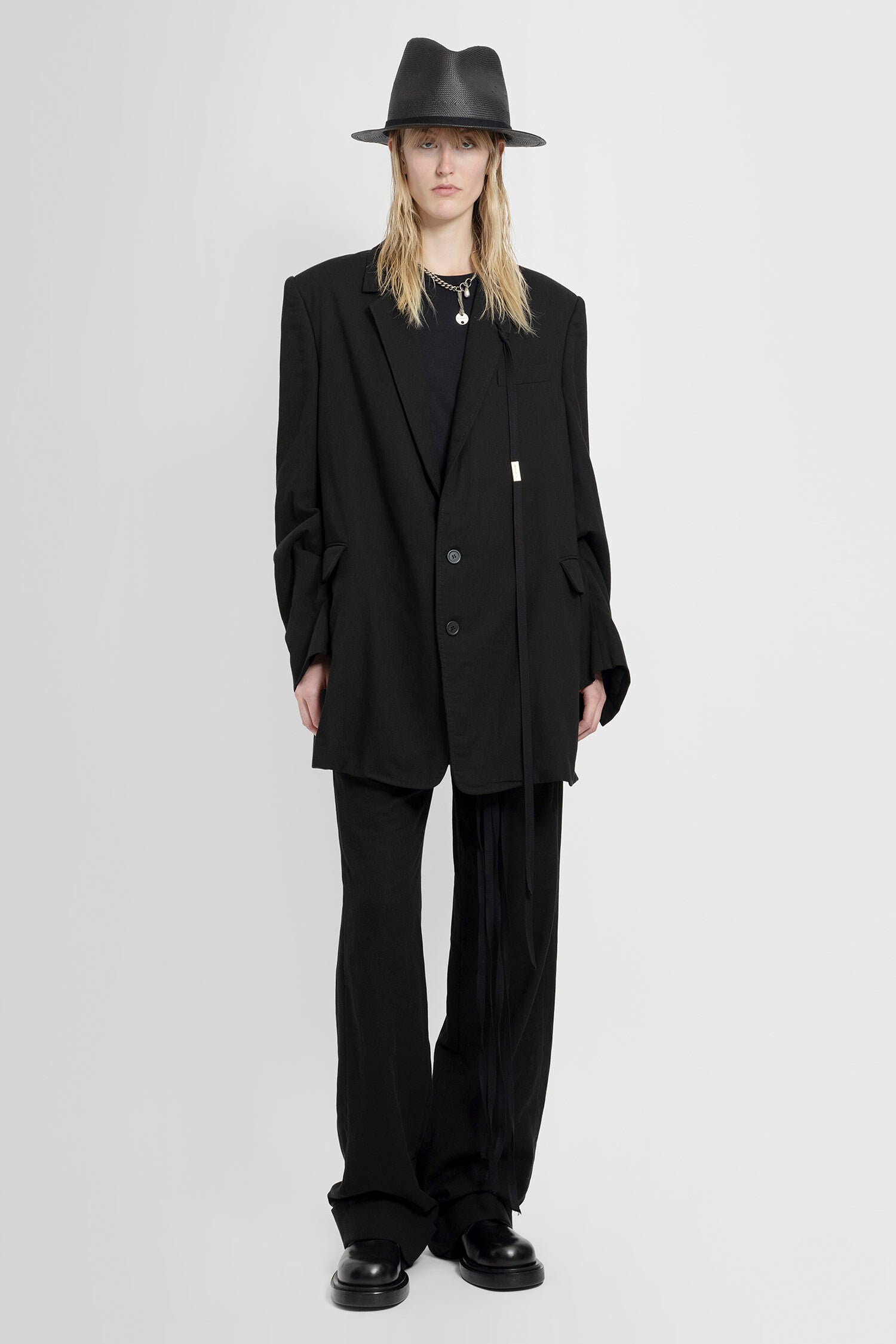 ANN DEMEULEMEESTER WOMAN BLACK BLAZERS