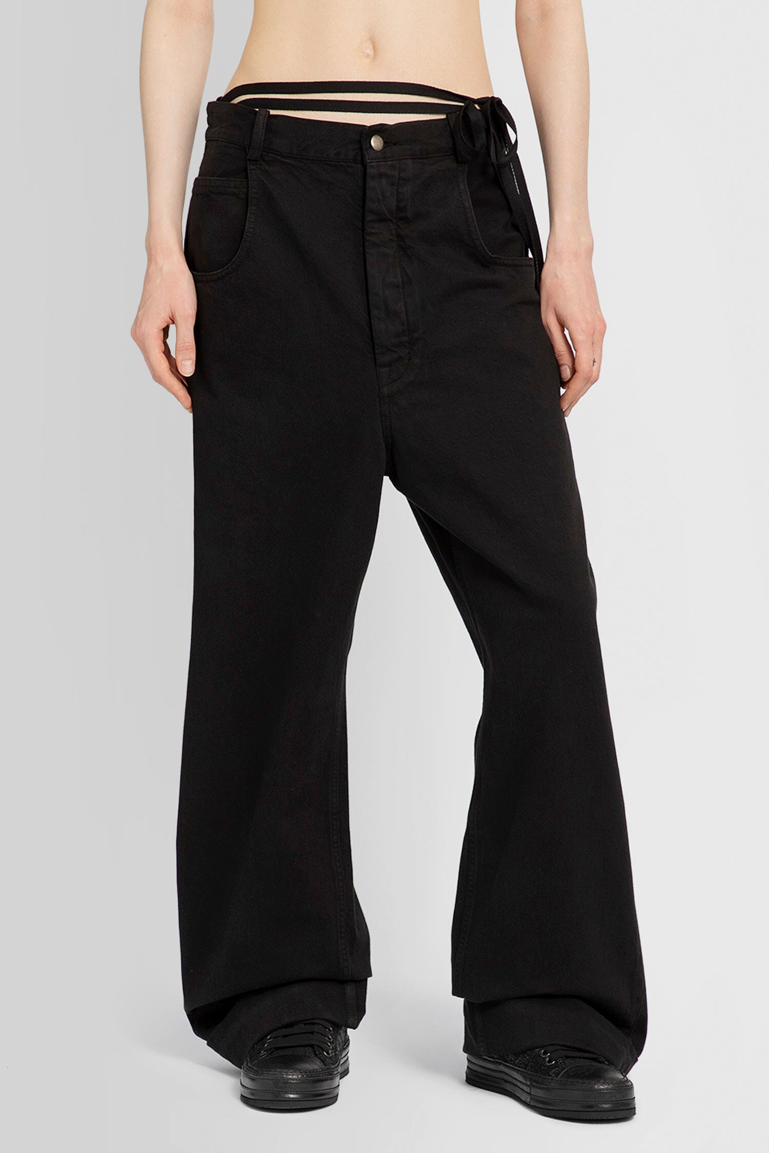 ANN DEMEULEMEESTER WOMAN BLACK JEANS