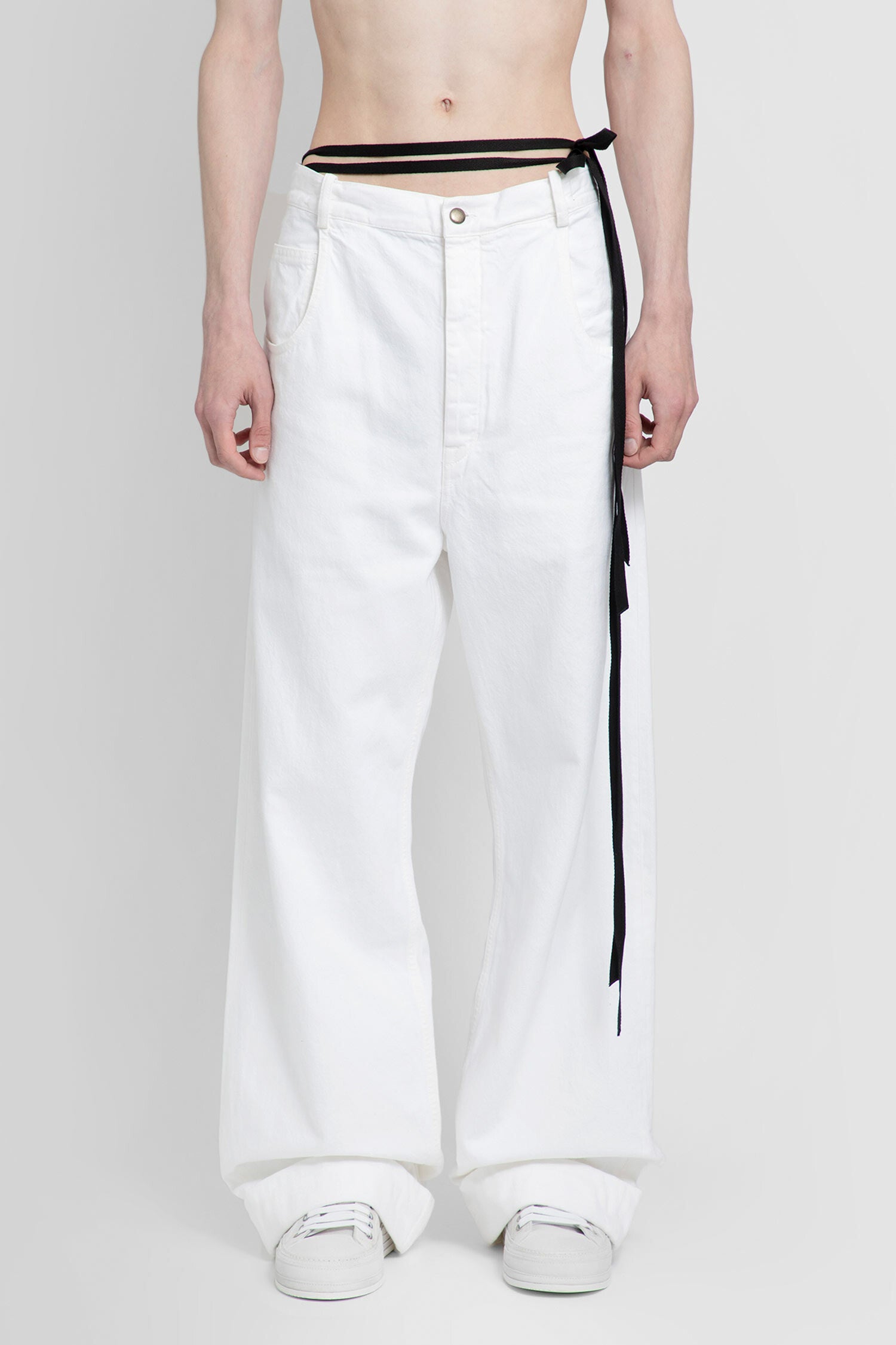 ANN DEMEULEMEESTER MAN WHITE JEANS