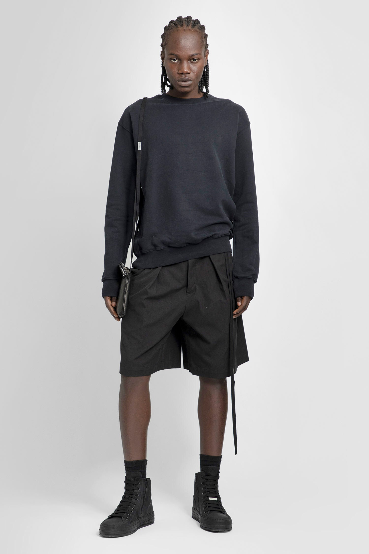 ANN DEMEULEMEESTER MAN BLACK SWEATSHIRTS