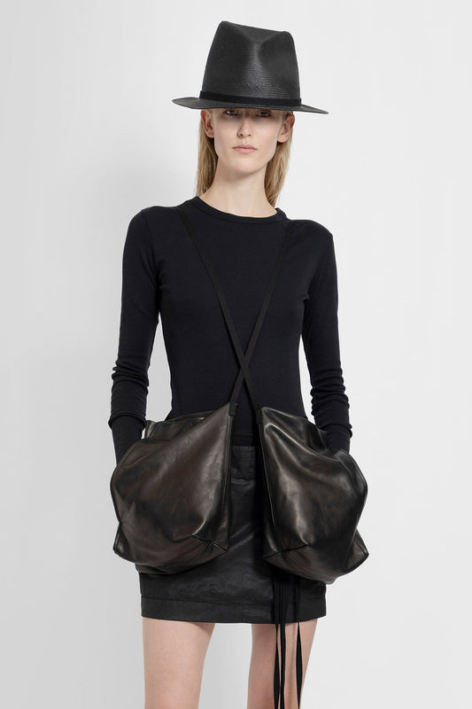 ANN DEMEULEMEESTER WOMAN BLACK T-SHIRTS & TANK TOPS