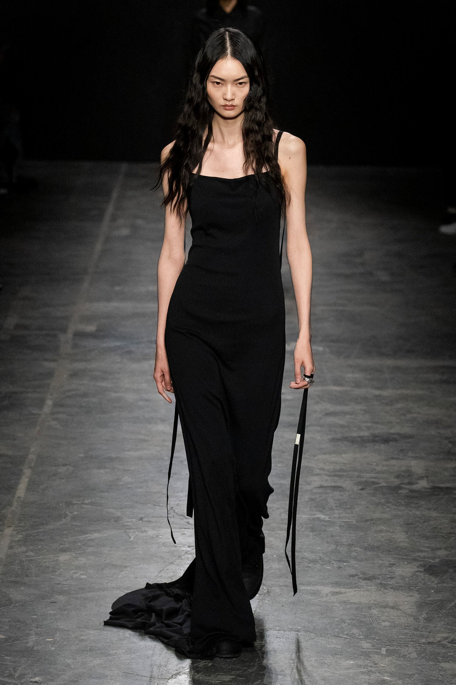 ANN DEMEULEMEESTER WOMAN BLACK DRESSES