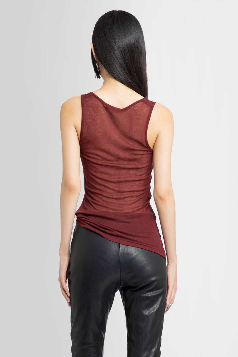 ANN DEMEULEMEESTER WOMAN RED TANK TOPS - ANN DEMEULEMEESTER - TANK