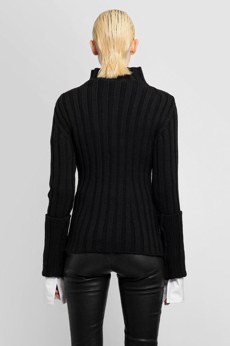 ANN DEMEULEMEESTER WOMAN BLACK KNITWEAR - ANN DEMEULEMEESTER