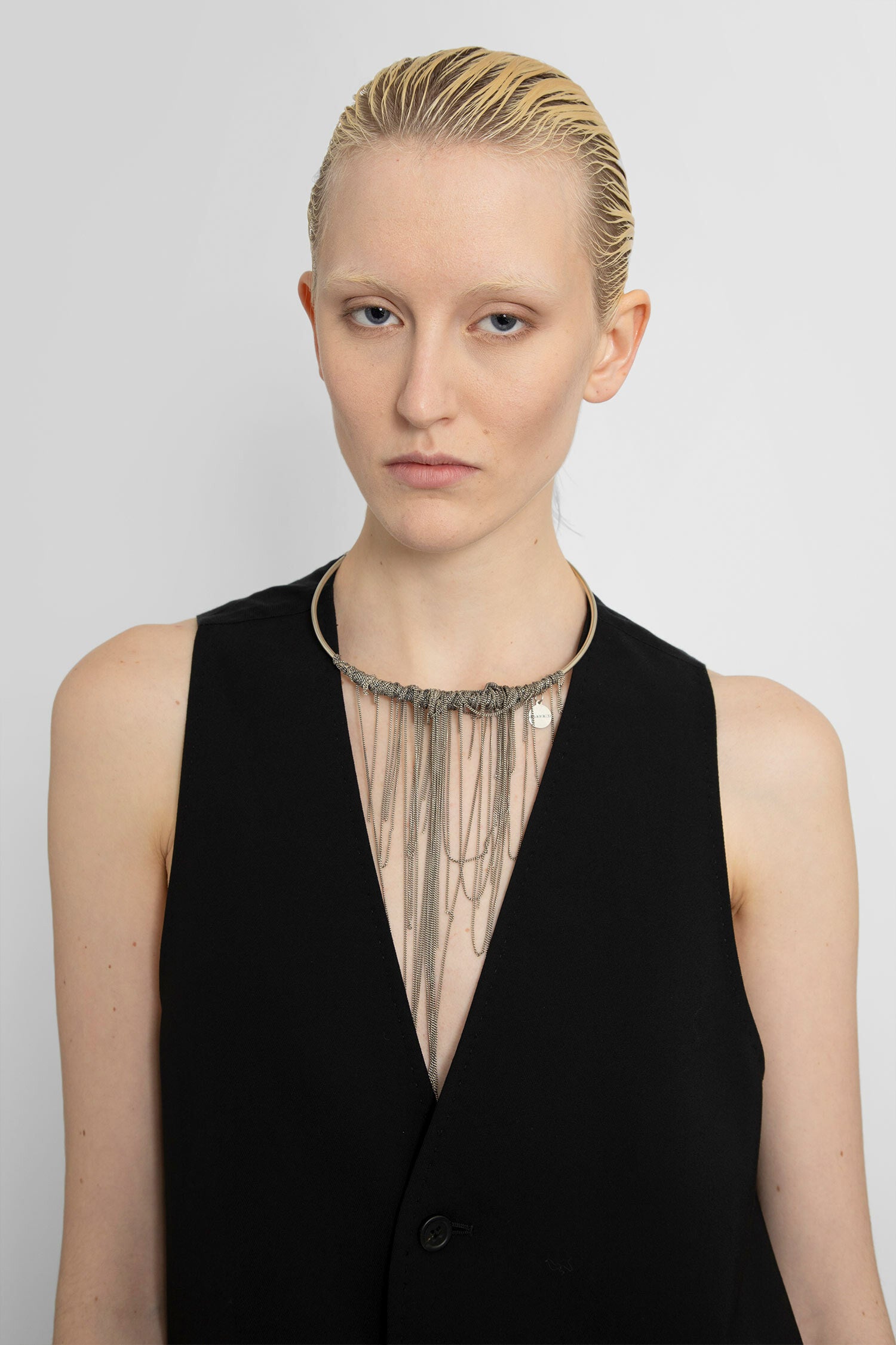 ANN DEMEULEMEESTER UNISEX SILVER NECKLACES - ANN DEMEULEMEESTER