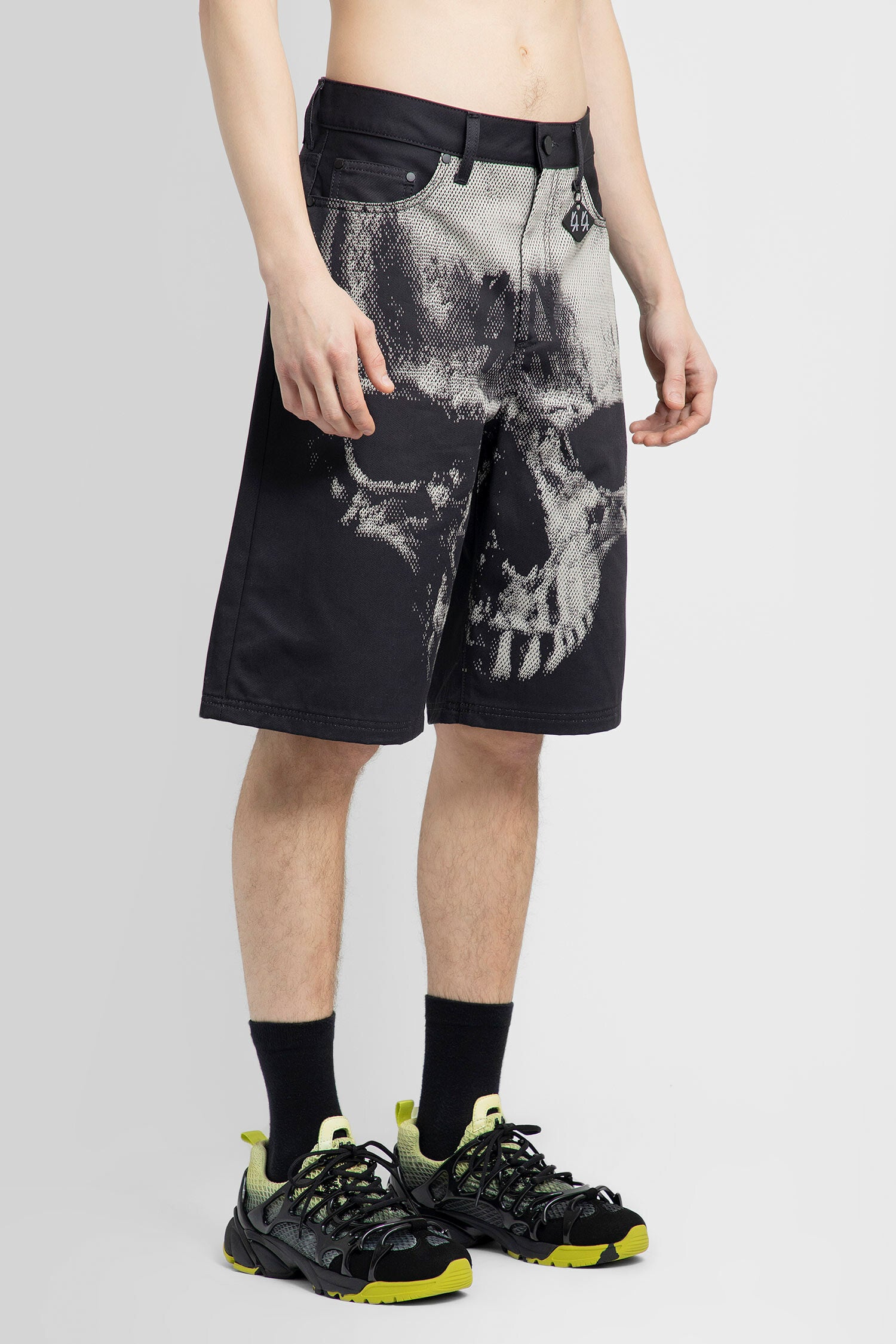 44 LABEL GROUP MAN BLACK SHORTS & SKIRTS