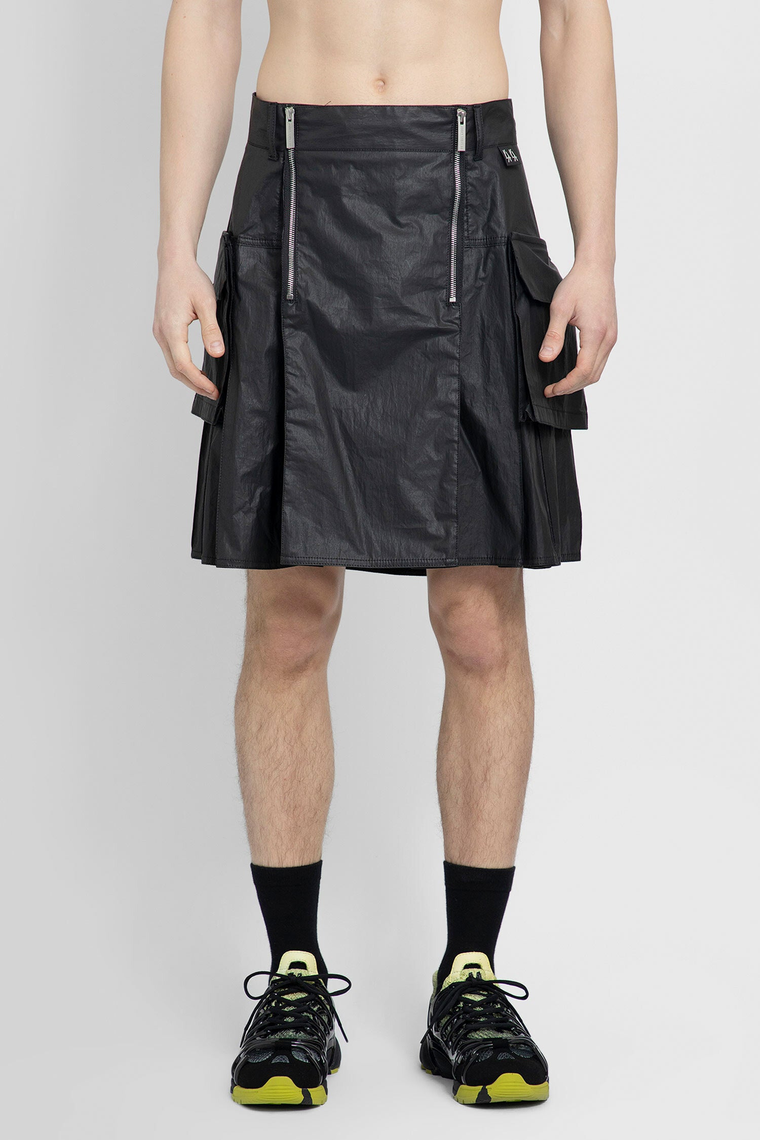 44 LABEL GROUP MAN BLACK SHORTS & SKIRTS