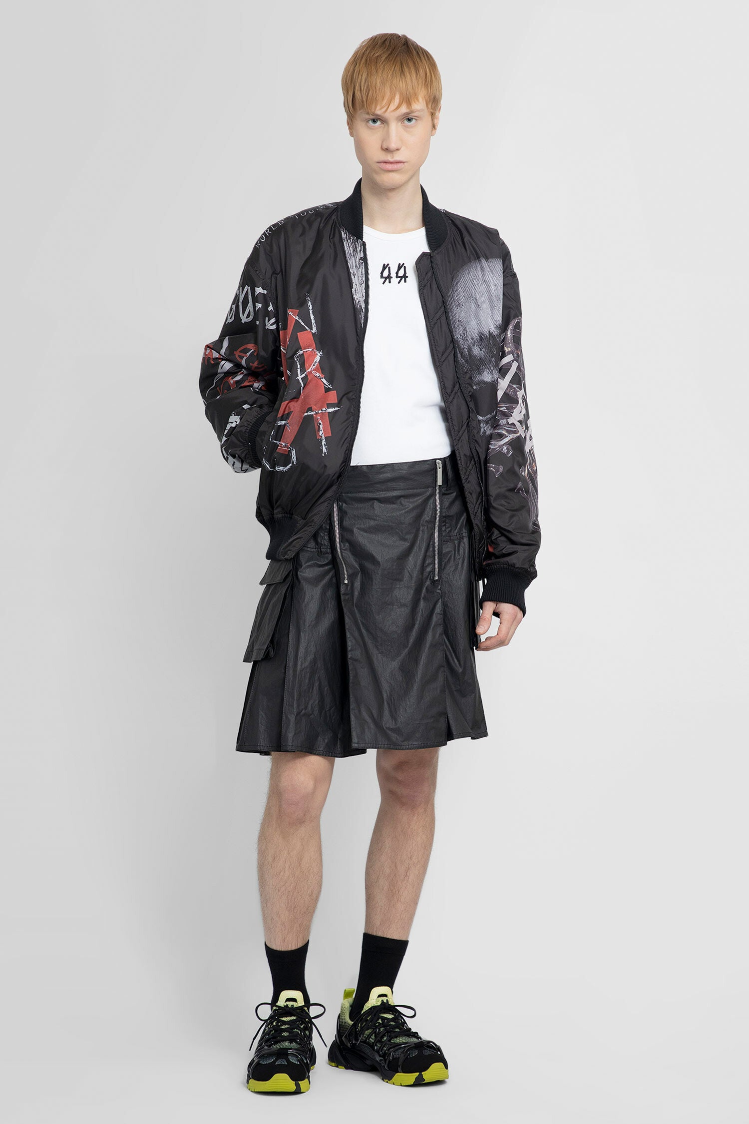 44 LABEL GROUP MAN BLACK SHORTS & SKIRTS