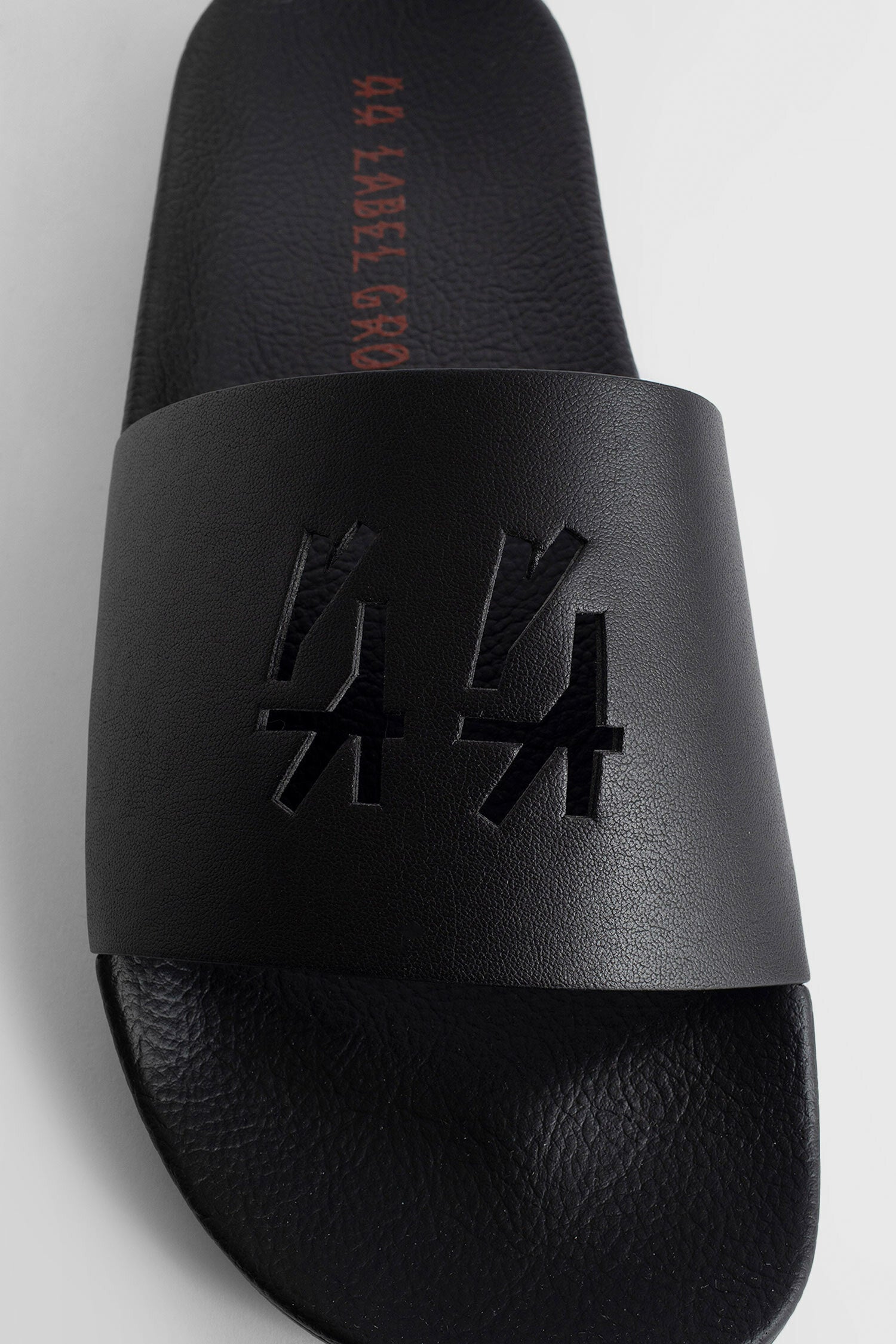 44 LABEL GROUP MAN BLACK SANDALS & SLIDES