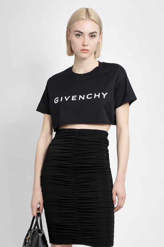 GIVENCHY WOMAN BLACK T-SHIRTS & TANK TOPS