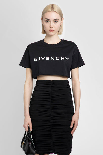 GIVENCHY WOMAN BLACK T-SHIRTS & TANK TOPS