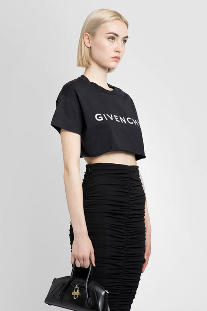 GIVENCHY WOMAN BLACK T-SHIRTS & TANK TOPS