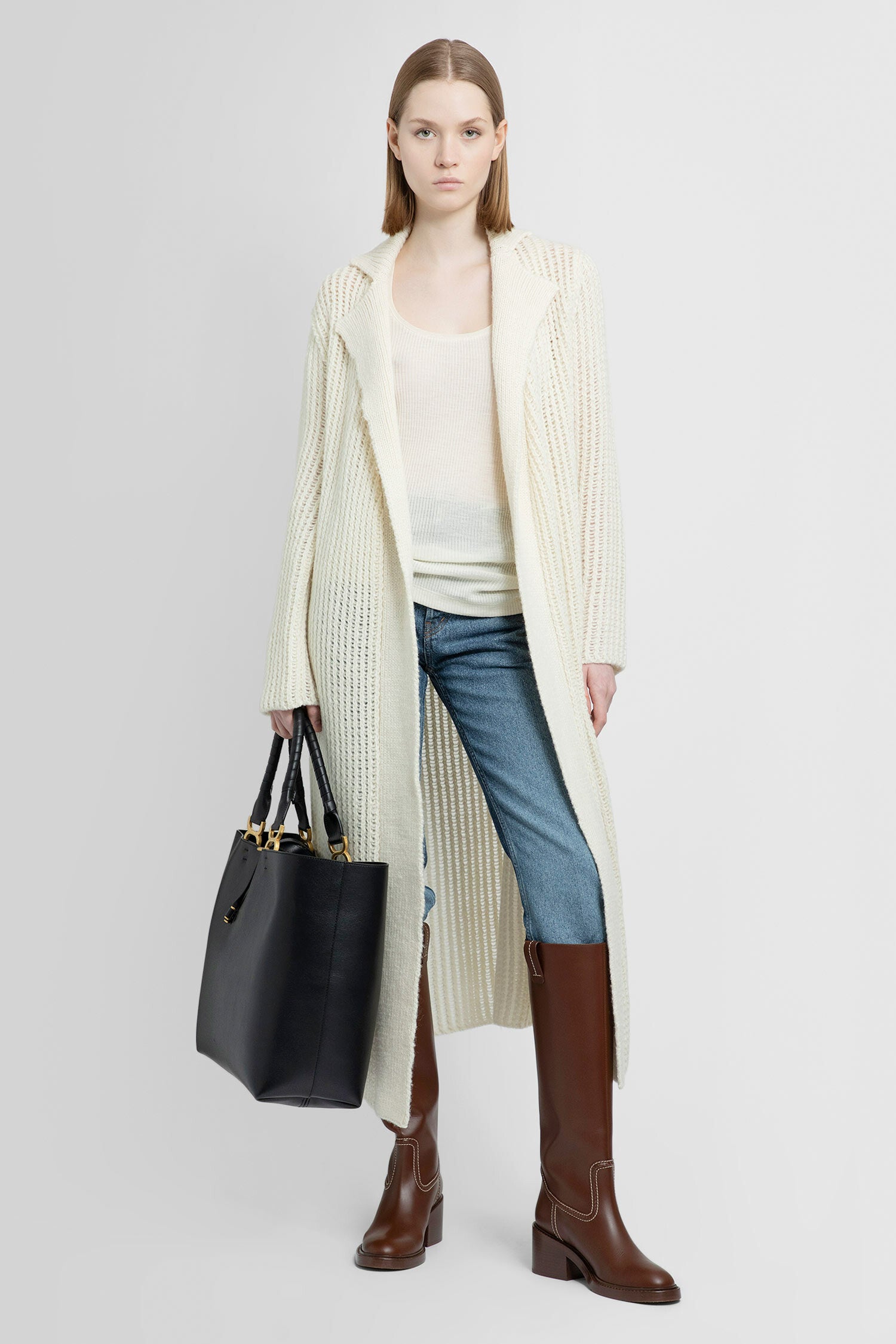 CHLOÉ WOMAN OFF-WHITE KNITWEAR