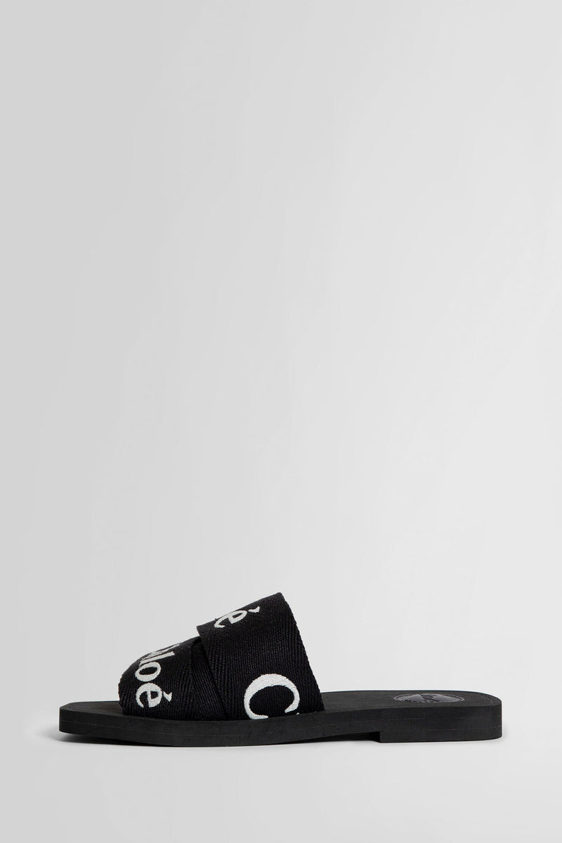 CHLO WOMAN BLACK SLIDES CHLO SLIDES Antonioli