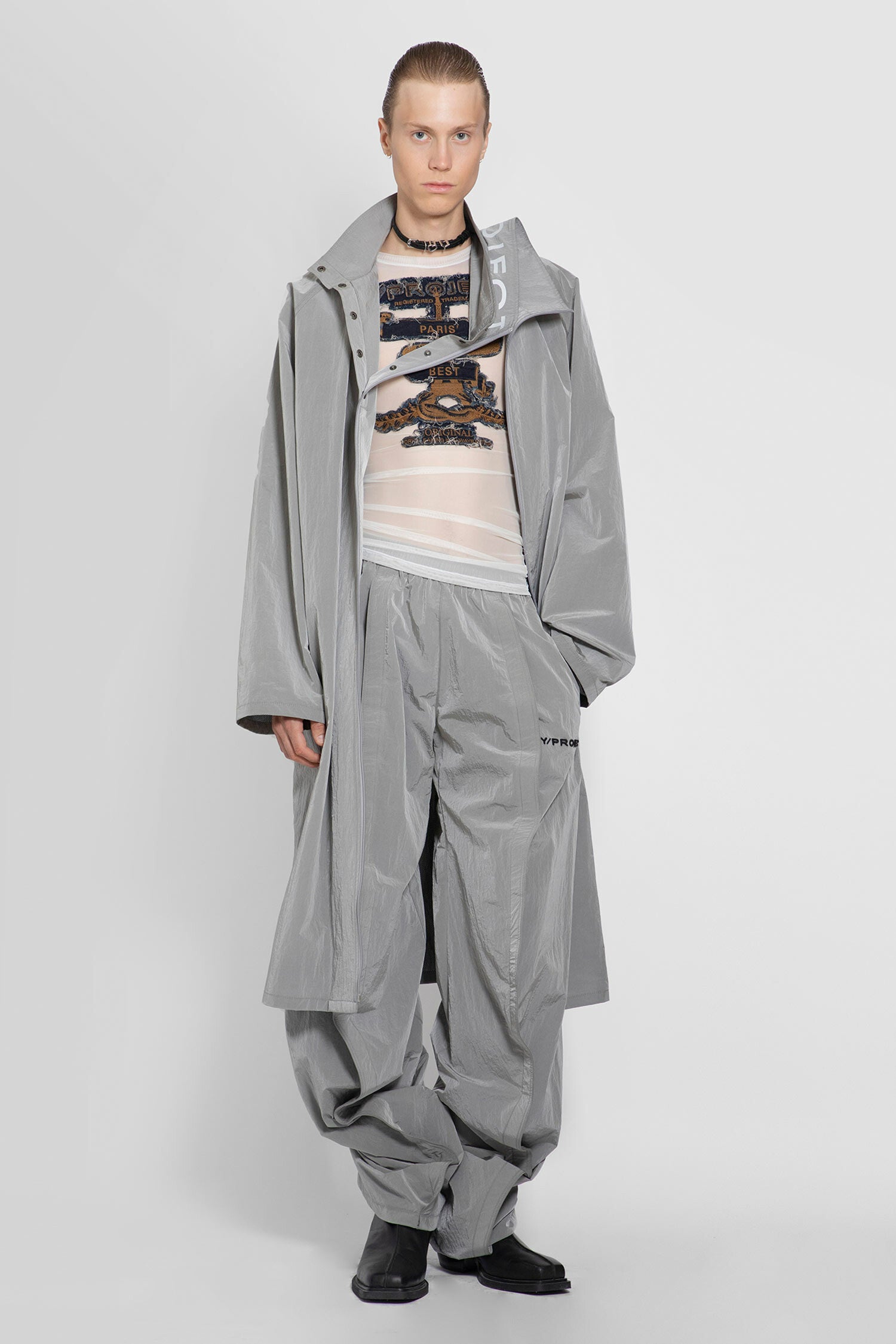 Y/PROJECT MAN GREY COATS