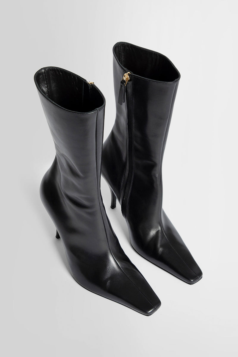 Uma | Raquel Davidowicz Anabela square-toe neoprene boots - Black