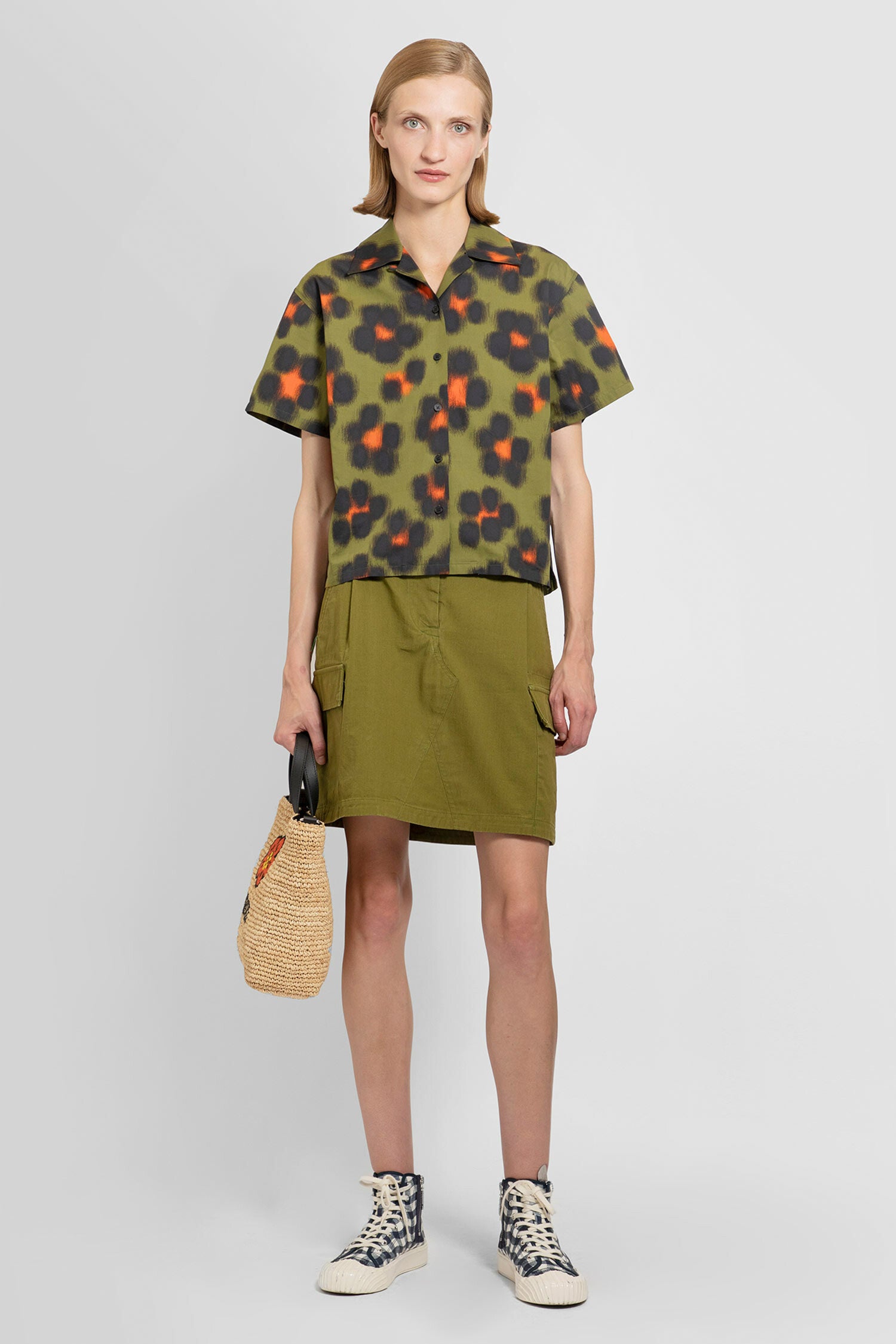 KENZO BY NIGO WOMAN GREEN SKIRTS