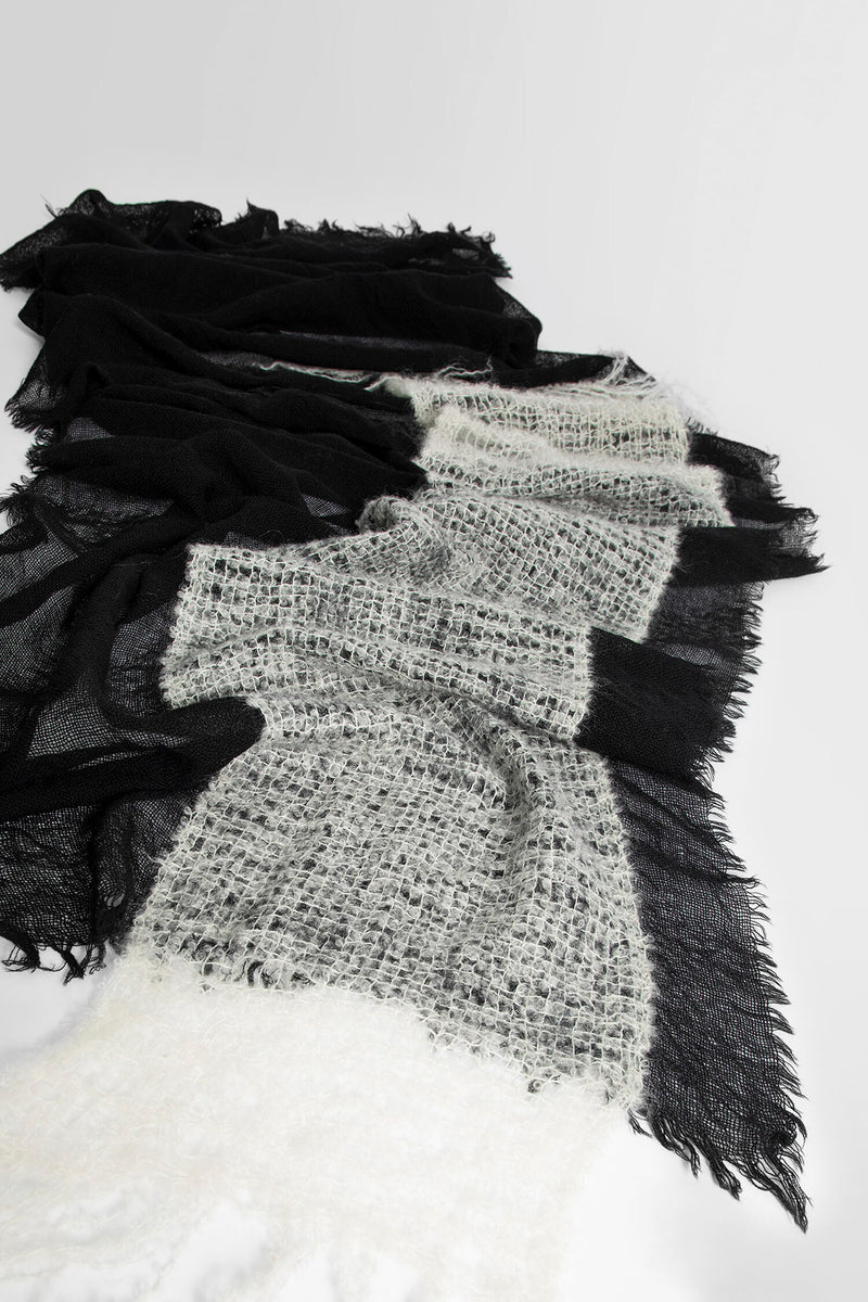 YOHJI YAMAMOTO WOMAN BLACK&WHITE SCARVES - YOHJI YAMAMOTO