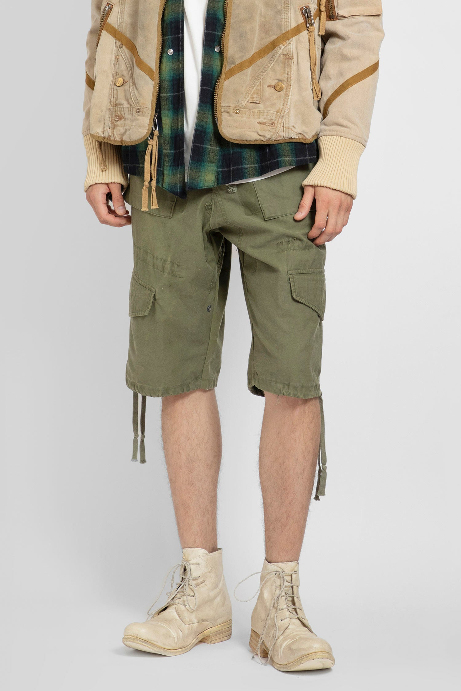 GREG LAUREN MAN GREEN SHORTS & SKIRTS