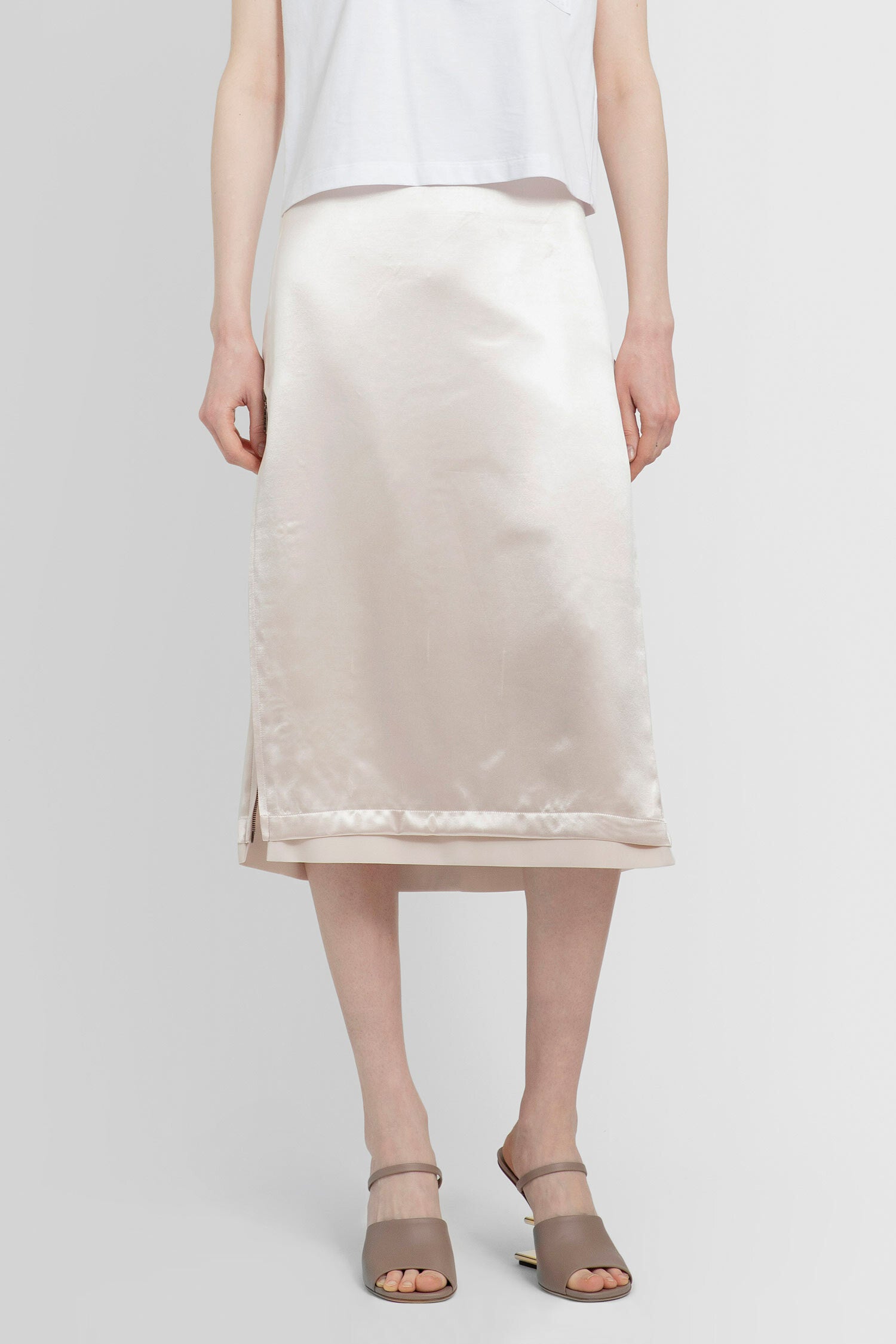 FENDI WOMAN BEIGE SKIRTS