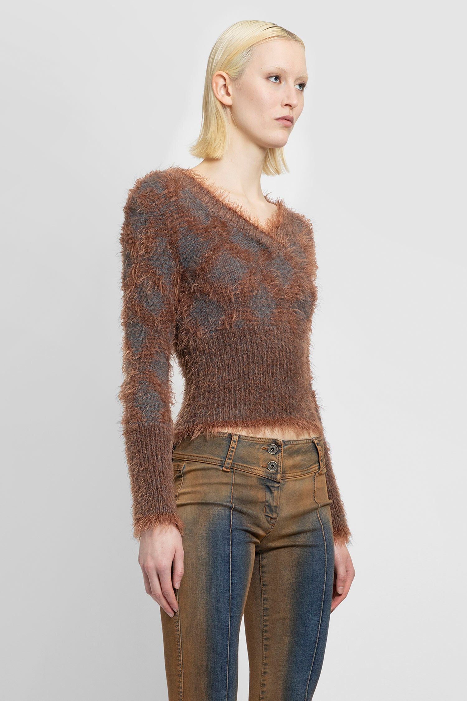 KNWLS WOMAN BROWN KNITWEAR