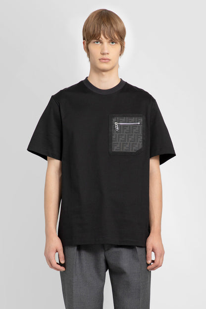 Antonioli FENDI MAN BLACK T-SHIRTS & TANK TOPS