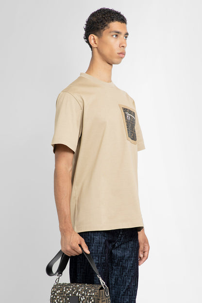 FENDI MAN BEIGE T-SHIRTS & TANK TOPS