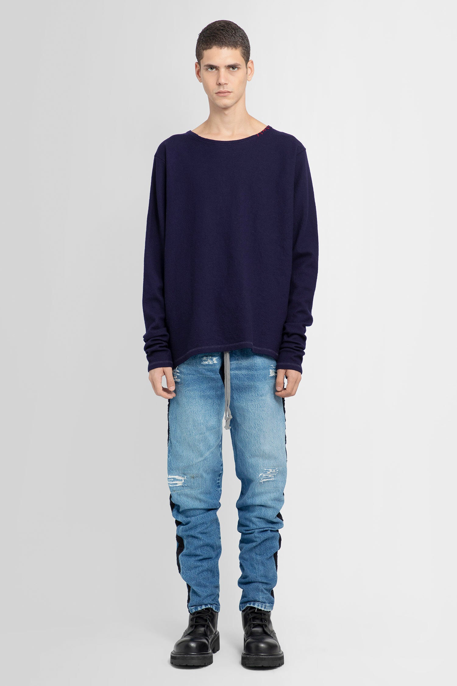 GREG LAUREN MAN BLUE KNITWEAR