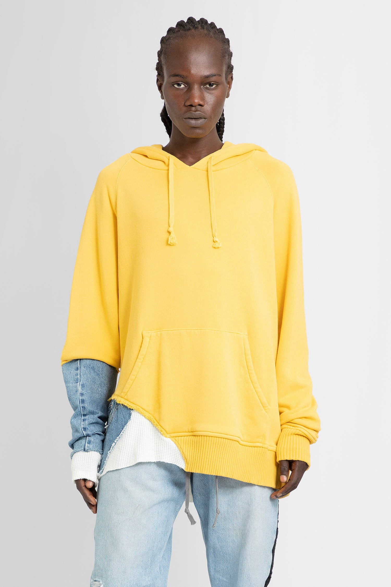 GREG LAUREN MAN YELLOW SWEATSHIRTS