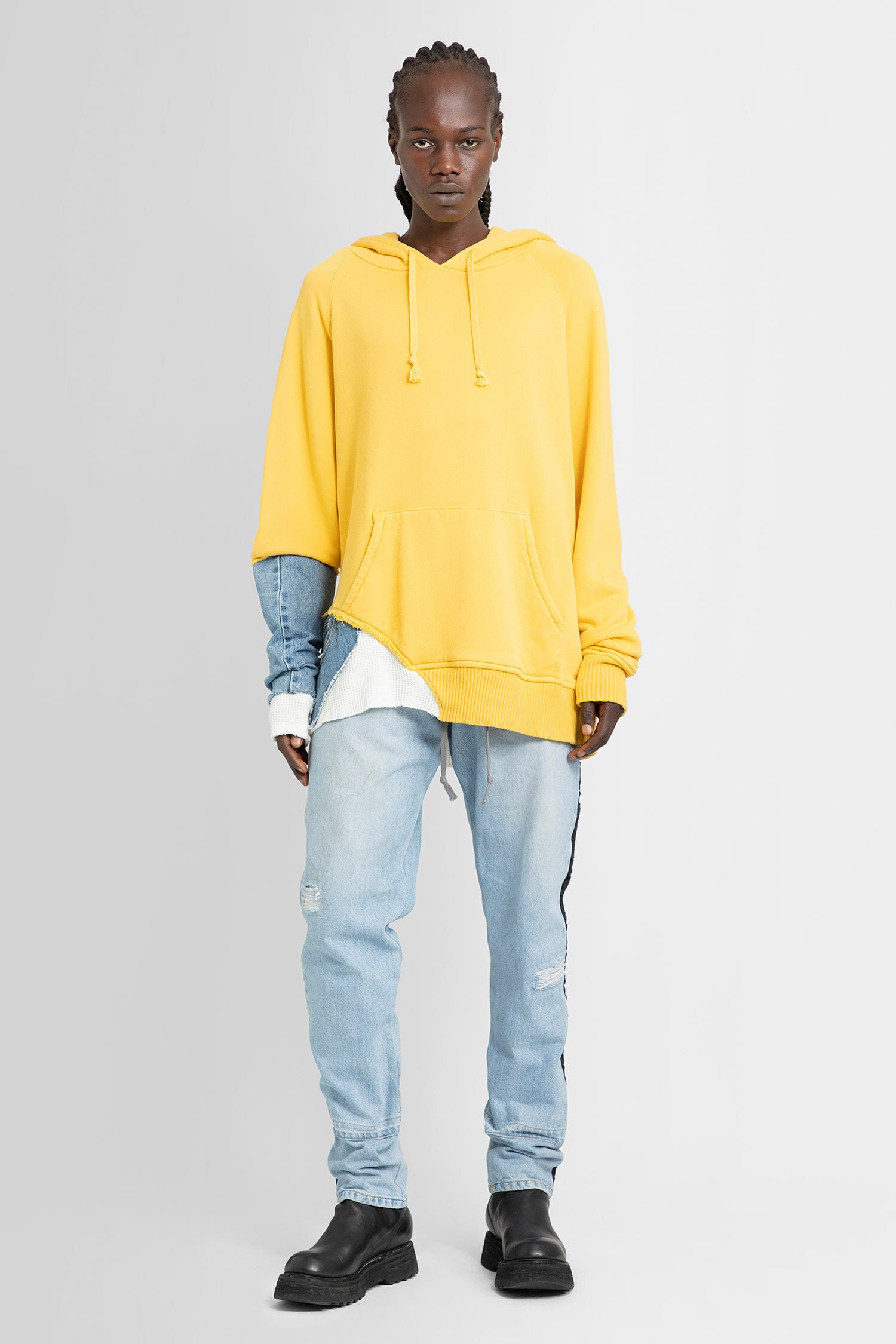 GREG LAUREN MAN YELLOW SWEATSHIRTS